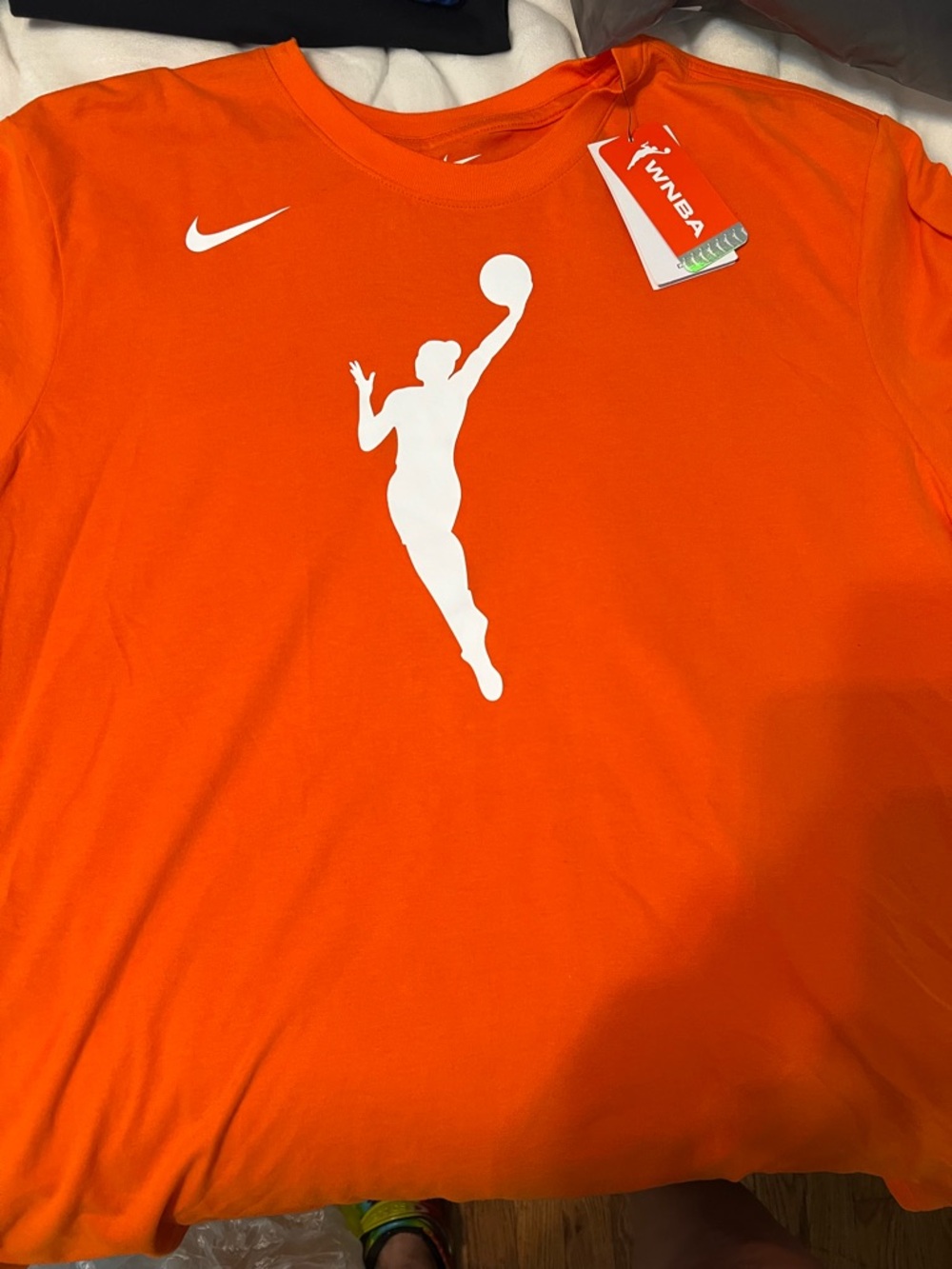 Nike Dri-FIT Bright Orange Tee with White Logo